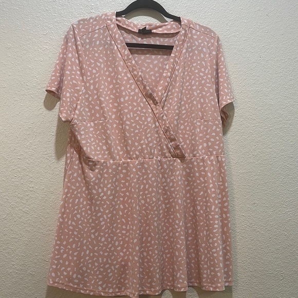 Torrid Knit Crepe Wrap Peplum Top 2X - Picture 4 of 11